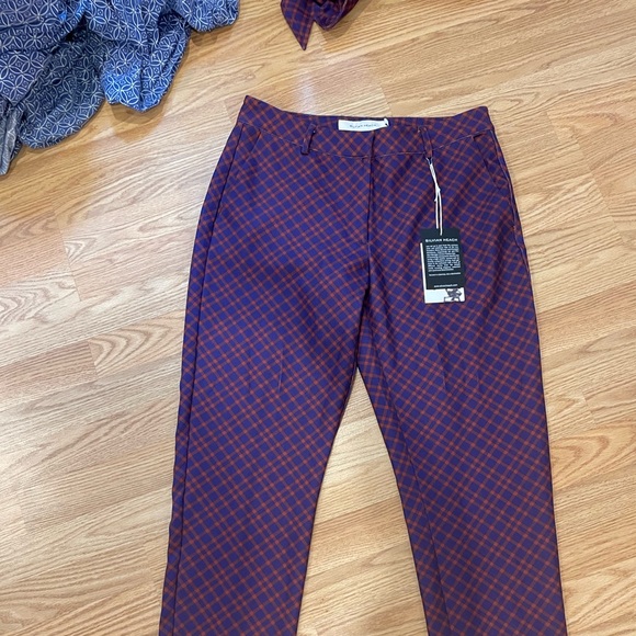Silvian Heach plaid satin trouser - Picture 2 of 4